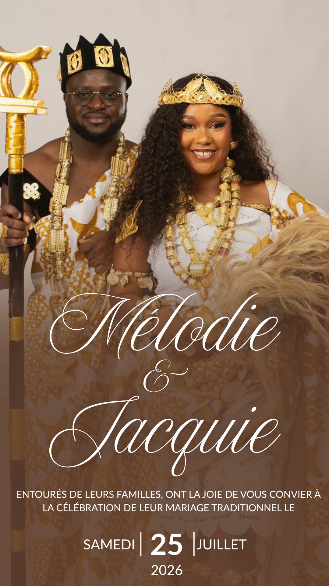 Mariage de Mélodie et Jacquie — 25 Juillet 2026