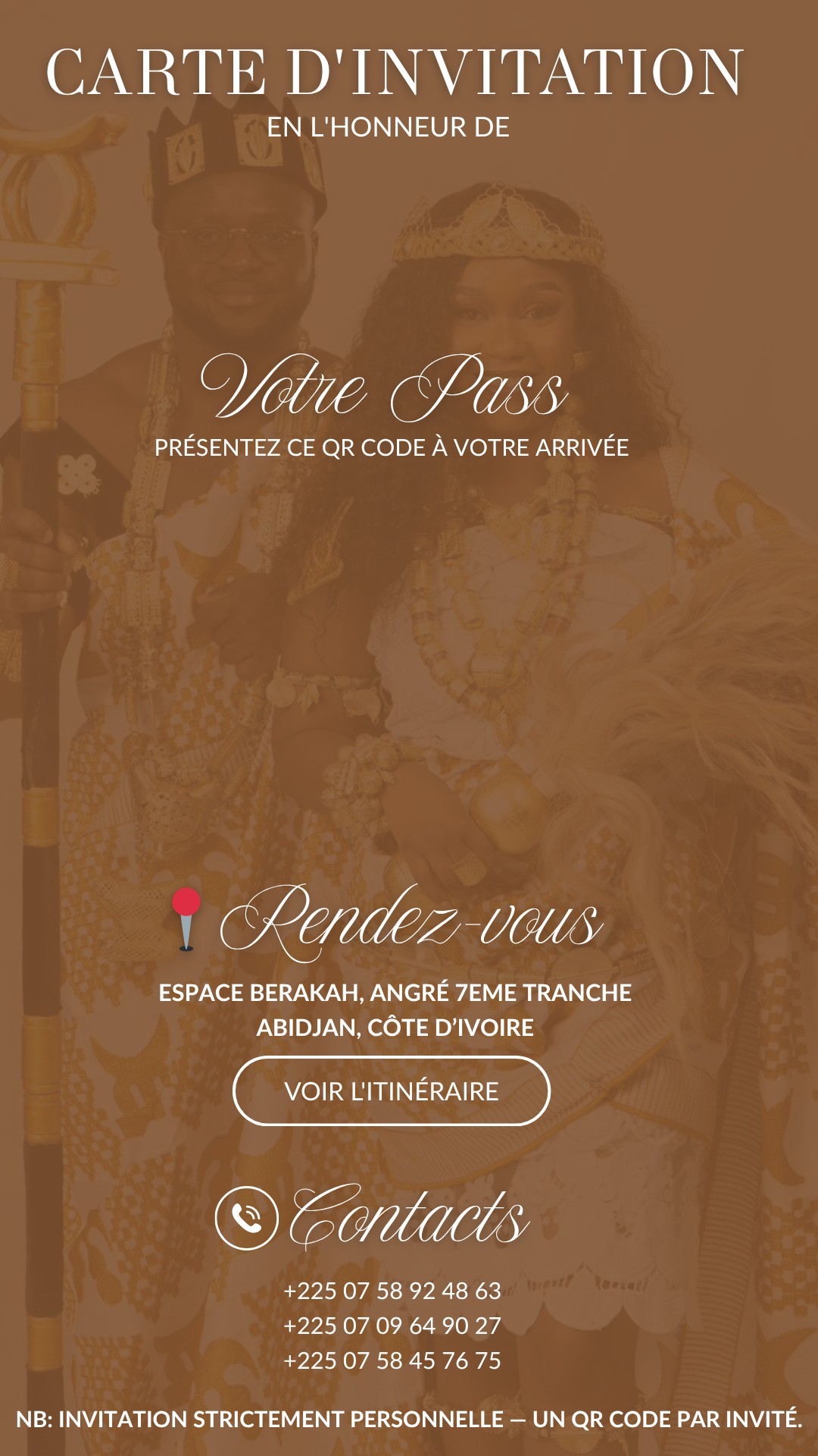 Détails de l'invitation