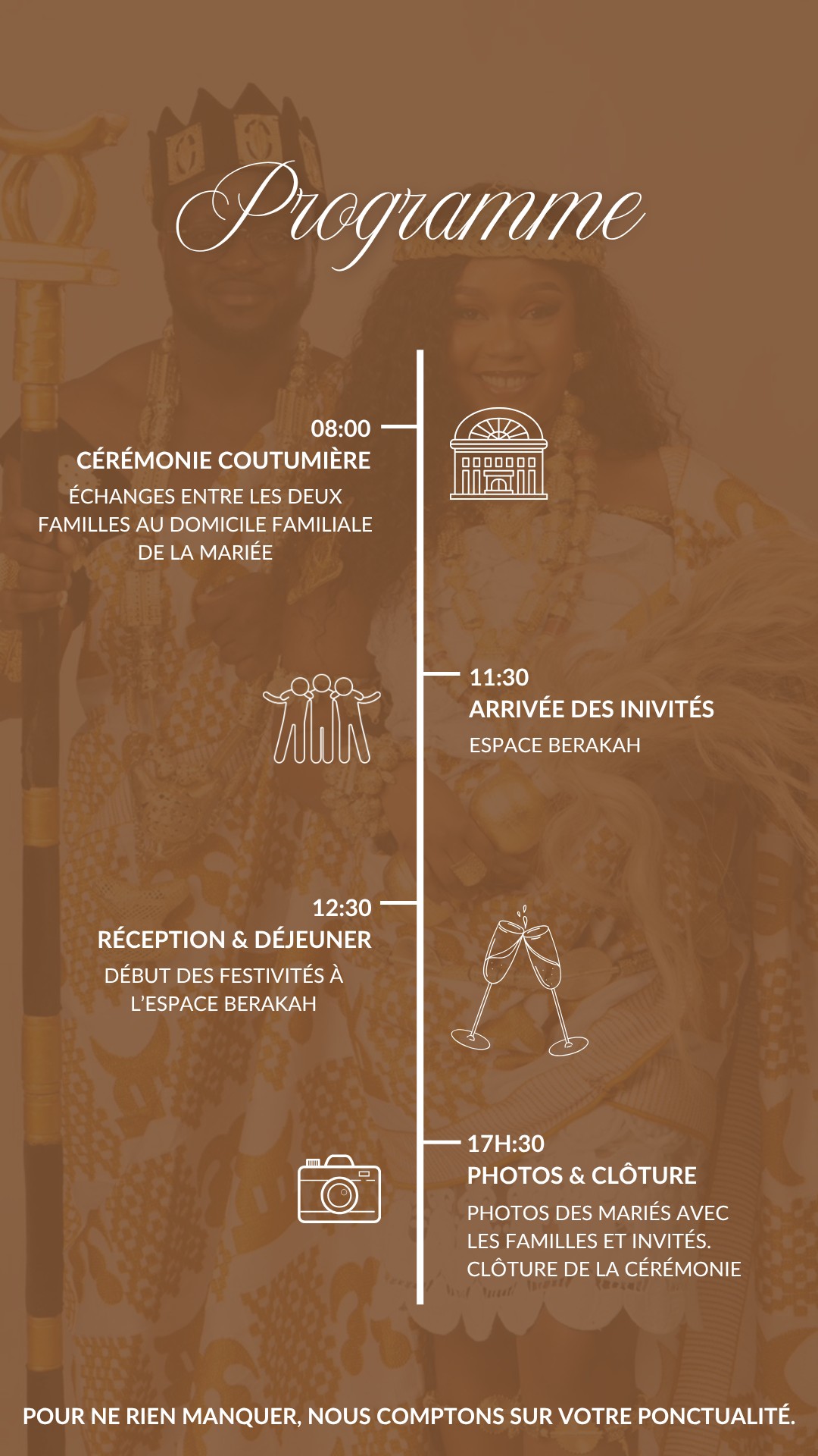 Programme du mariage